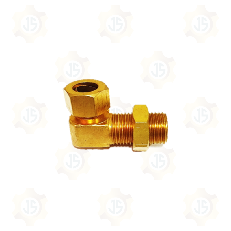 CODO PASAMURO 90° ARMADO METRICO DE BRONCE